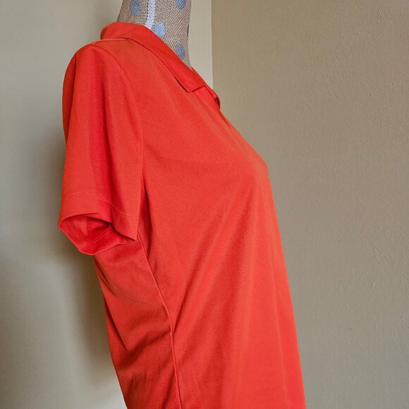 Nike Dri-FIT Victory Solid Golf Orange Polo New Large style 354067 Micro Pique - Picture 6 of 9
